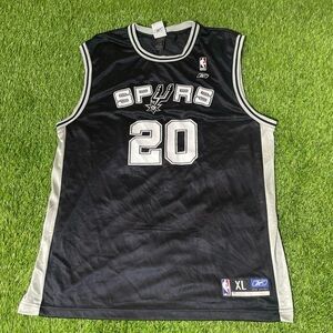 💥 Vintage Reebok San Antonio Spurs Manu Ginobili Jersey